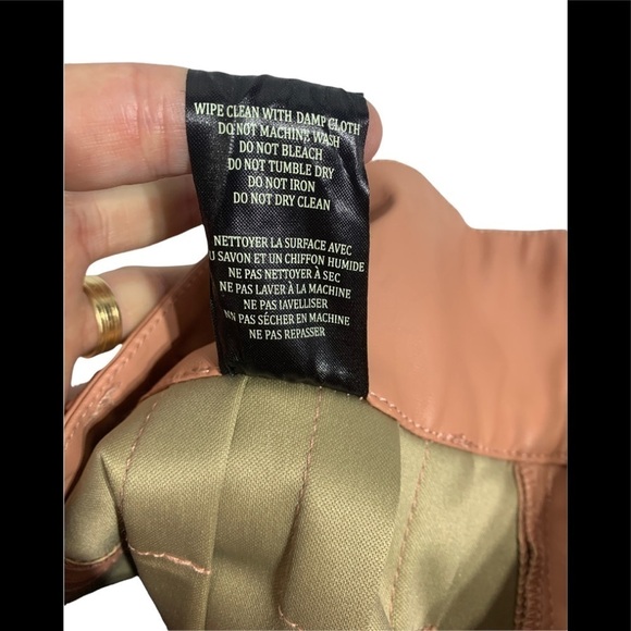 - NWT BLANKNYC for Anthropologie Pink Peach Chelsea Faux Leather Ankle Pant - Picture 7 of 11